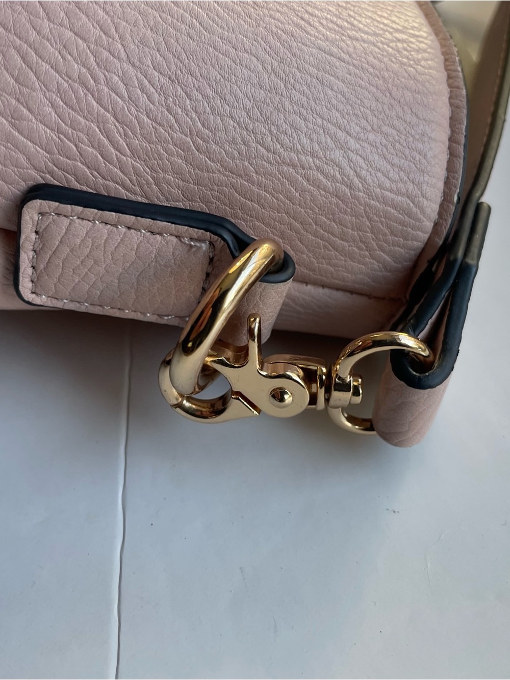 ⁠Poppy & Peonies Go-Getter Tote Bag Blush Pink Vegan Leather Travel - Picture 5 of 16